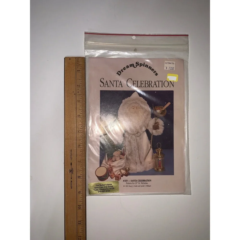 Vintage Christmas‎ Sewing Pattern Lot Santa Reindeer Mice Bears Ornaments 6pc